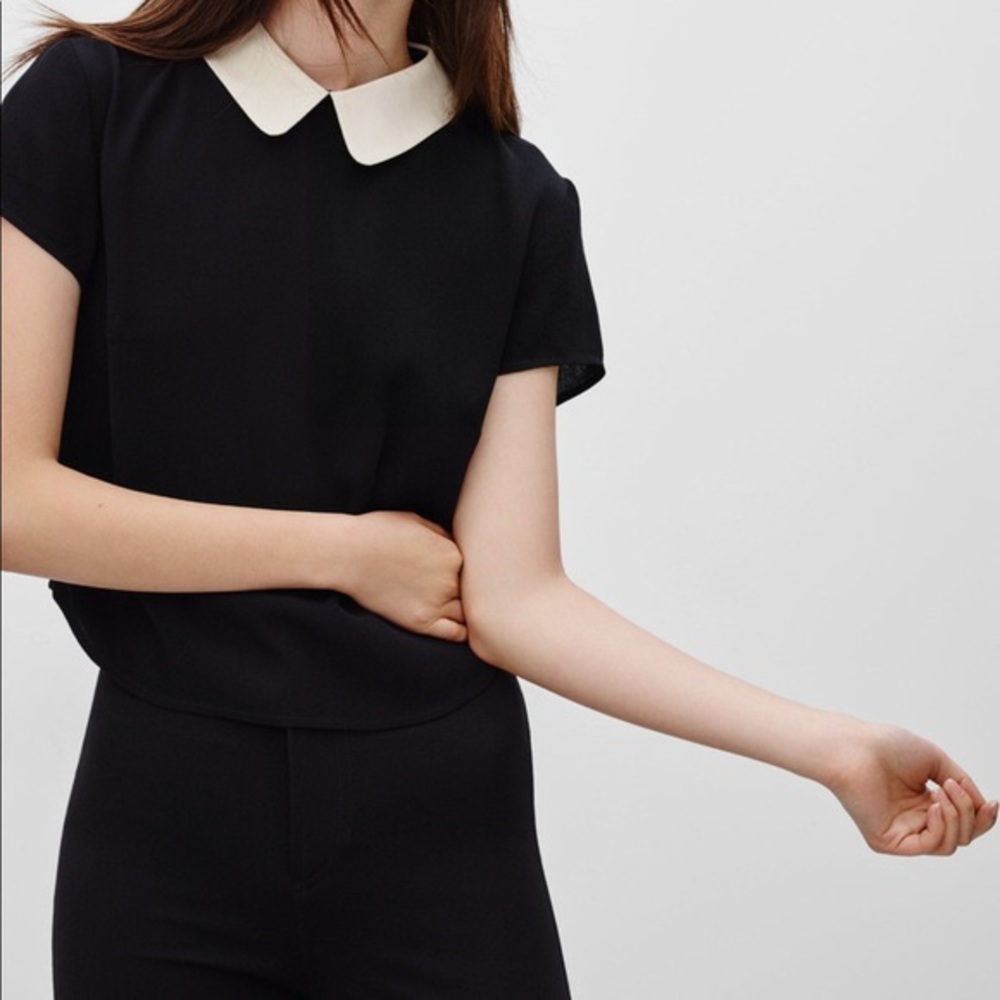 Aritzia Blouse with White Collar